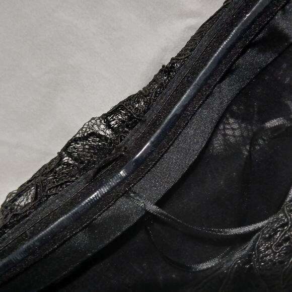 Sachin & Babi Black tiered lace mini skirt Designer XL measurements side-zip - Picture 5 of 13